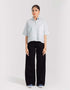 CROPPED PATCH POCKET SHIRT